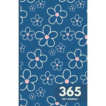 Imagem de 365 Day Journal: Unlined and Undated Daily Diary - 5.5in x 8.5in | Blue Floral Pattern Cover: A whole year of daily journal ideal gift for friends and family