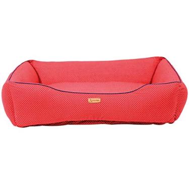 Imagem de Cama PREMIUM Para Cachorro e Gato Patch Petz Com Aquablock Ativo (Vermelho c/Bolinhas, G)