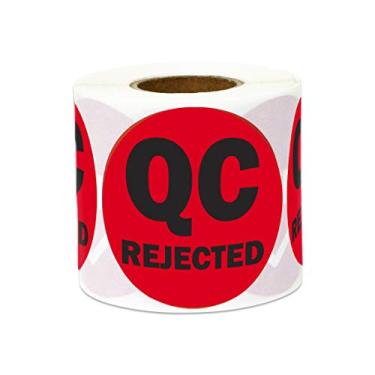 Imagem de Adesivos de aprovação QC para depósito de estoque de controle de qualidade (pais), Qc Rejected, 1 Roll