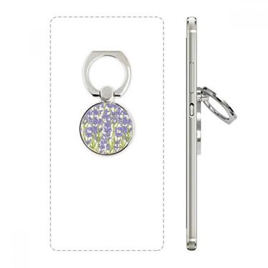 Imagem de Suporte de anel de telefone de lavanda com pintura de plantas de flores, suporte de laço ajustável