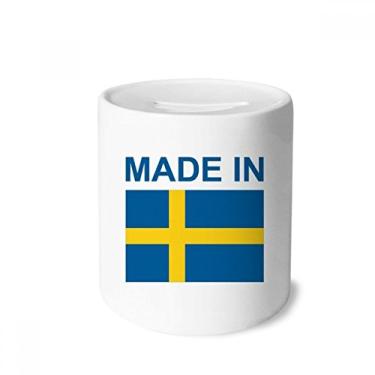 Imagem de DIYthinker Caixa de cerâmica feita na Suécia Country Love Money Box para presente de cofrinho