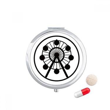 Imagem de Porta-comprimidos, caixa de armazenamento de remédios para parque de diversões com contorno preto