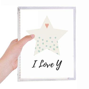 Imagem de Caderno com estampa de arte abstrata amor com folhas soltas diário recarregável