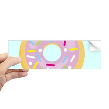 Imagem de DIYthinker Adesivo retangular roxo rosquinha sobremesa doce doce adesivo para janela notebook