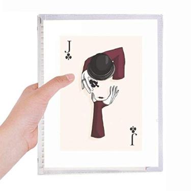 Imagem de Caderno de cartas Club J com estampa de folhas soltas e diários recarregáveis