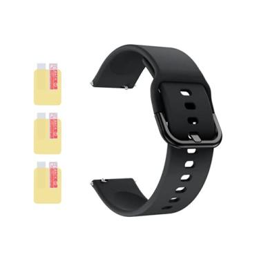 Imagem de Alfawise Kit para Smartwatch LS02 [3 Película Flexível] + [Pulseira] (Preto)
