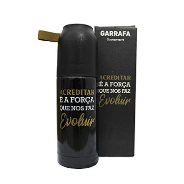 Imagem de Mini Garrafa T�rmica com Tampa de Couro 350 ml Acreditar