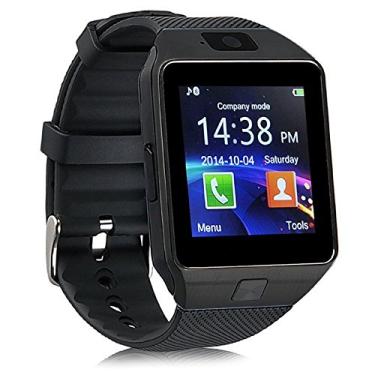 Imagem de Smartwatch DZ09 Relógio Inteligente Bluetooth Gear Chip Android iOS Touch SMS Pedômetro Câmera, Preto