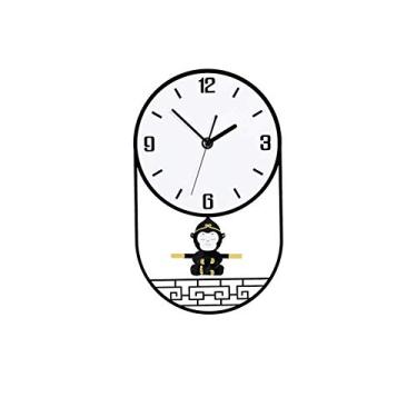 Imagem de Relógio de parede decorativo para casa, moderno movido a bateria e movimento de varredura silencioso Relógio de parede decorativo para escritório, cozinha, sala de estar, quarto de 10 pol.