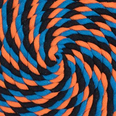Imagem de Corda de algodão trançado natural West Coast Paracord – Corda artesanal – Corda tripla super macia e forte para esportes, decoração, artesanato, macramê, uso interno (1,27 cm x 320 m, azul, laranja, preto)