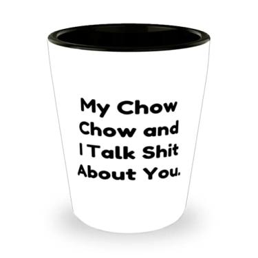 Imagem de Presente de cachorro para piada Chow Chow, My Chow Chow and I Talk Shit About You, copo perfeito para os amantes de animais de estimação