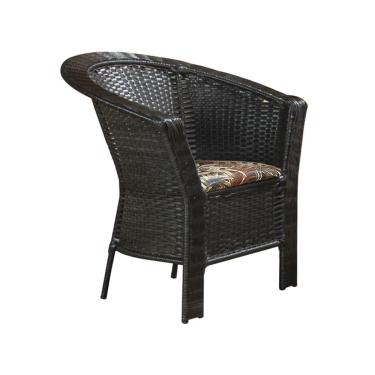 Imagem de Poltrona em Aço com Fibra Sintética Maresias - Café