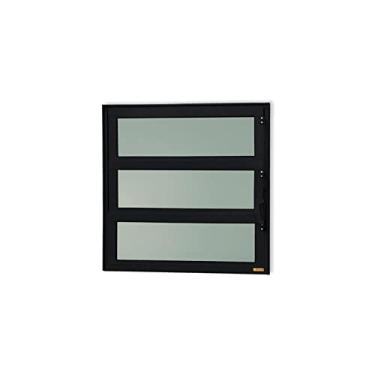 Imagem de Janela de Aluminio Basculante Elite Vidro Boreal 60cm x 100cm Brimak Preto