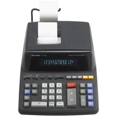 Imagem de Calculadora Com Impressora Sharp 12 Digitos El-2196Bl 110V Preto