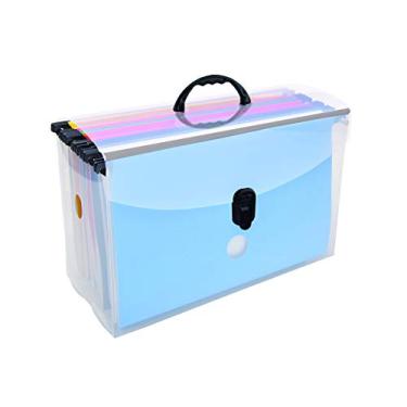 Imagem de Maleta arquivo Delloplast com 10 pastas suspensas coloridas Cristal 0319.h Dello