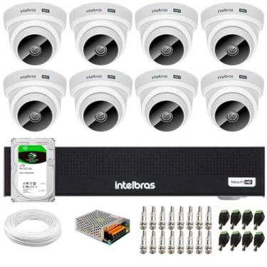 Imagem de Kit 8 Câmeras Intelbras VHC 1120 D HD 720p Infravermelho de 20 metros Lente 2.8mm + DVR Gravador Digital de vídeo Intelbras MHDX 1008-C + HD 2TB BarraCuda
