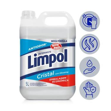 Imagem de Detergente Lava Louça Antiodor Cristal Limpol Bombril 5L