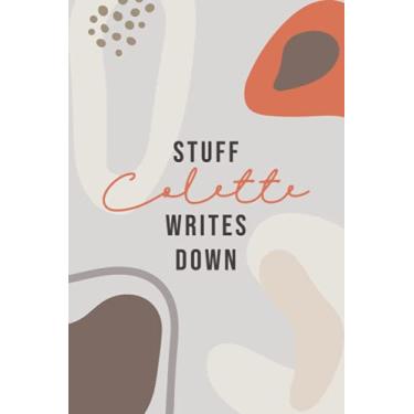 Imagem de Stuff Colette Writes Down: Personalized Journal / Notebook (6 x 9 inch) Abstract Neutral Nude Tones