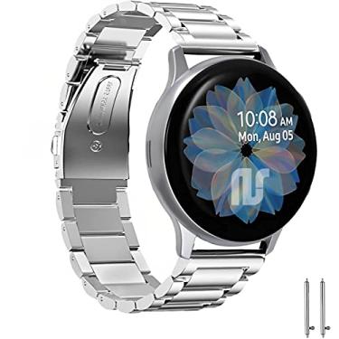 Imagem de Nandos-Store Pulseira de metal compatível com Samsung Galaxy Watch 42mm /Active and Gear S2 (Prata 3 elos)