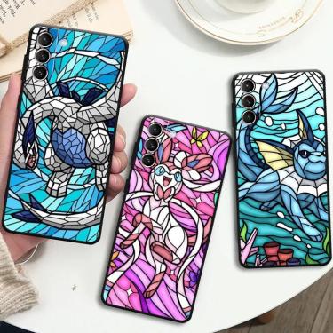 Imagem de Black Pokémon Gengar Eevee Art Phone Case  Luxo  Case para Samsung Note 20  5G  S22  5G  S10Plus