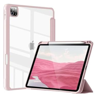 Imagem de Capa para iPad Pro 11" 4ª 3ª 2ª 1ª (2018 a 2022) Case c/Fundo Transparente e Suporte a Caneta - Adsorção Magnética - Proteção Total- Anti Impacto - Auto Sleep - Tampa Magnética