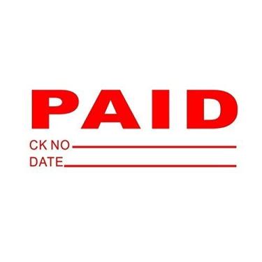 Imagem de Carimbo comercial autotintado para carimbo de escritório de negócios, carimbo de contabilidade, carimbo de tinta para negócios, carimbo de borracha, retângulo pago com selo de verificação e data