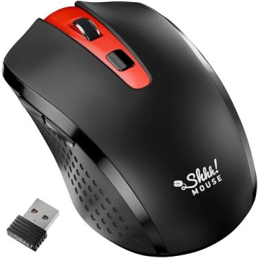 Imagem de SHHHMOUSE Mouse silencioso sem fio – Mouse de computador sem fio, mouse para laptop, mouse USB, mouse para Chromebook, mouse sem fio, mouse inalambrico, mouse para PC, mouse de computador, mouse silencioso