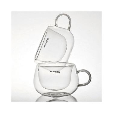 Imagem de Conjunto De Xícaras De Chá Parede Dupla Com Alça 200ml - Bugatti