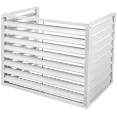 Imagem de Capa de ar condicionado para cerca externa, capa protetora de estrutura externa de liga de alumínio resistente antirroubo, decoração de equipamento de piscina, tela de privacidade, compartim