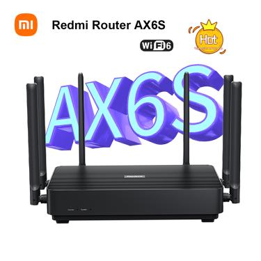 Imagem de Xiaomi-Redmi AX6S Roteador Sem Fio  3200 Mbps  Mesh  WiFi  6  2.4G  5G  Dupla Freqüência  256MB