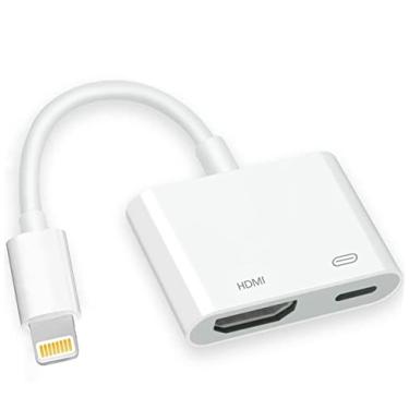 Imagem de Naiyal Adaptador Lightning para HDMI [certificado Apple MFi], conversor AV digital com porta de carregamento, dongle de vídeo com tela de sincronização 1080p para iPhone, iPad para TV/projetor/monitor