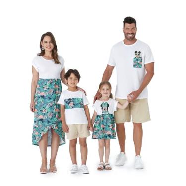 Imagem de Disney Mickey and Friends Family Vacation Matching Ruffled Cami Dresses e camisetas listradas, Verde, branco, M