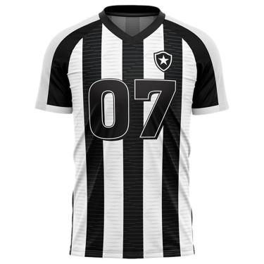 Imagem de Camiseta Braziline Grammar Botafogo Masculino - Preto e Branco