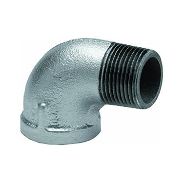 Imagem de Anvil 8700127957, encaixe de tubo de ferro maleável, cotovelo de rua de 90 graus, macho NPT de 1-1/5.1 cm x NPT fêmea, acabamento galvanizado