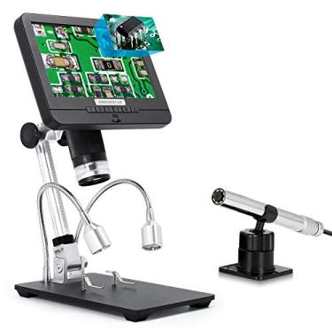 Imagem de Andonstar Microscópio digital LCD AD206S com endoscópio para soldagem de tela de 7 polegadas Microscópio Eletrônico Ampliação 200X Zoom para Reparo de Telefone Placa de Circuito