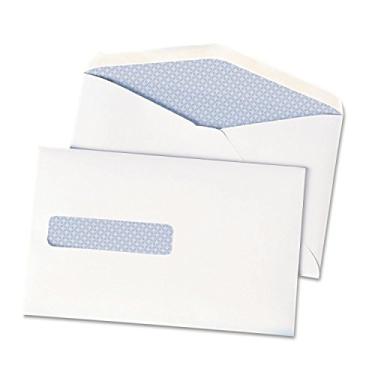 Imagem de Quality Park Envelopes de segurança, 1 janela, taxa de taxa de carta de economia de postagem com capacidade de envio plana, 15,2 x 23,8 cm, 12,7 kg, branco, 500/caixa (QUA90063)