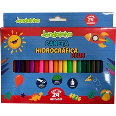 Imagem de Canetinha Hidrográfica Plus Lavável 24 cores - Jandainha