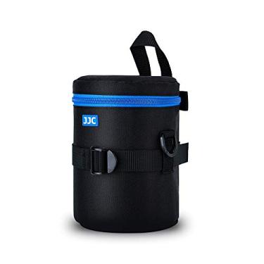 Imagem de JJC Bolsa de lente de câmera para Canon EF 50 mm f1.2 EF 24-70 mm EF 70-300 mm Tamron SP 70-300 mm e mais, bolsa protetora para lente de poliéster com zíper com tamanho interior 9,98 x 16,5 cm