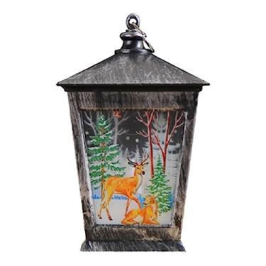 Imagem de Lanterna de Natal, lâmpada decorativa de Natal com luz noturna com alça, lanterna LED Santa alimentada por bateria portátil para festa, exterior, armário, mesa, mesa/424