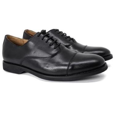 Imagem de Sapato Masculino Oxford Anatomic Gel Couro Legítimo com Cadarço Palmilha Macia Confortável 5060-Masculino