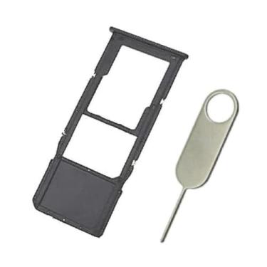 Imagem de PHONSUN Bandeja de cartão SIM único de substituição para Samsung Galaxy A12 -A125U (preta)