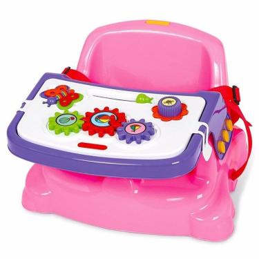 Imagem de Cadeira Didática Poliplac Rosa - Atividades e Mesinha