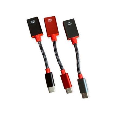 Imagem de Adaptador cabo OTG para tipo C 3.0 USB fêmea type-C PREMIUM - raffs