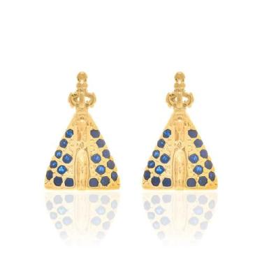 Imagem de Brincos banhado ouro 3x 24k 18k e 22k feminino rommanel religioso noss