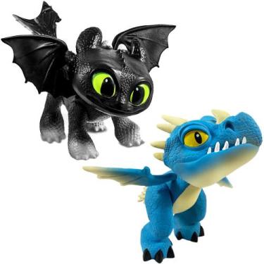 Imagem de Kit 2 Dragões Treinar Seu Dragão Baby Eclipse e Tempestade - Pupee, Ki