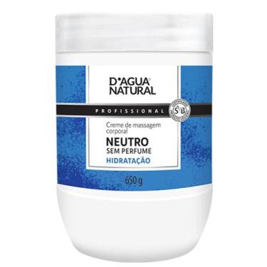 Imagem de Creme De Massagem Corporal Dagua Natural Neutro 650g Sem Perfume Hidra