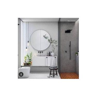 Imagem de Espelho Redondo lapidado 60cm com pendurador - Woodglass
