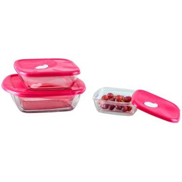 Imagem de Conjunto de Assadeiras de Vidro Sempre - 3 Peças Sortido, Transparente