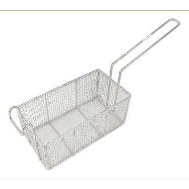 Imagem de Peneira Cesto Para Fritura Telado 24x11 Fritas Top - Fast Maquinas