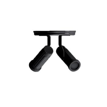 Imagem de Spot Duplo Preto Plástico - Plaslumi, Opção: Preto(a), Tamanho: Duplo
